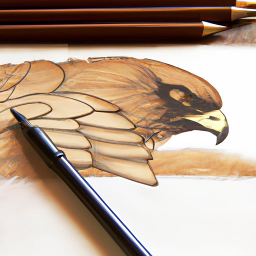 Creating an Artistic Representation of a Hawk with Pencil and Paper