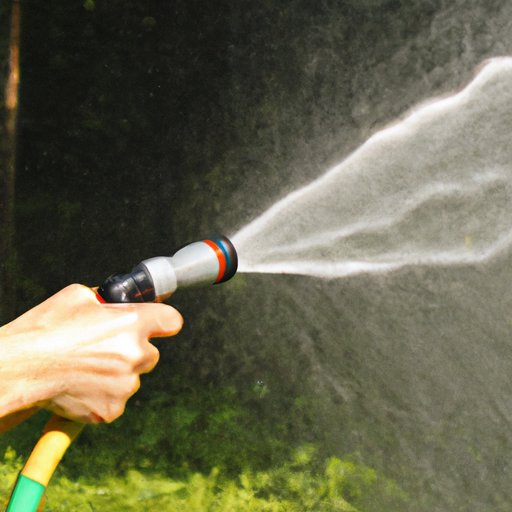 Spraying with a Garden Hose