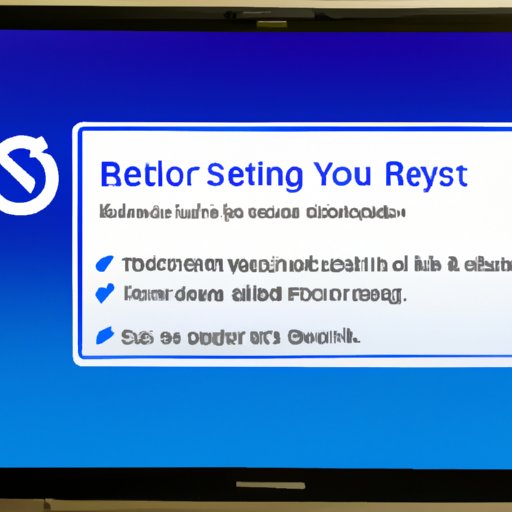 How to Use System Restore to Reset a Computer to Factory Settings